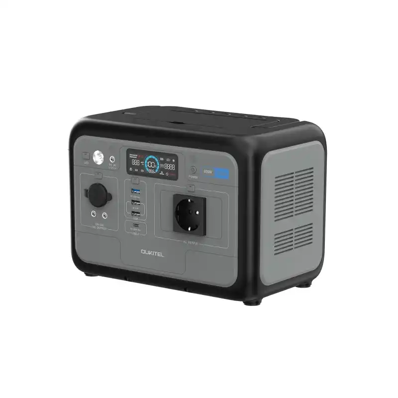 Oukitel Portable P800 Powerstation 800W Rated Power 512Wh Capacity LifePO4 Outdoor Home &amp; Emergency Use Energy Station